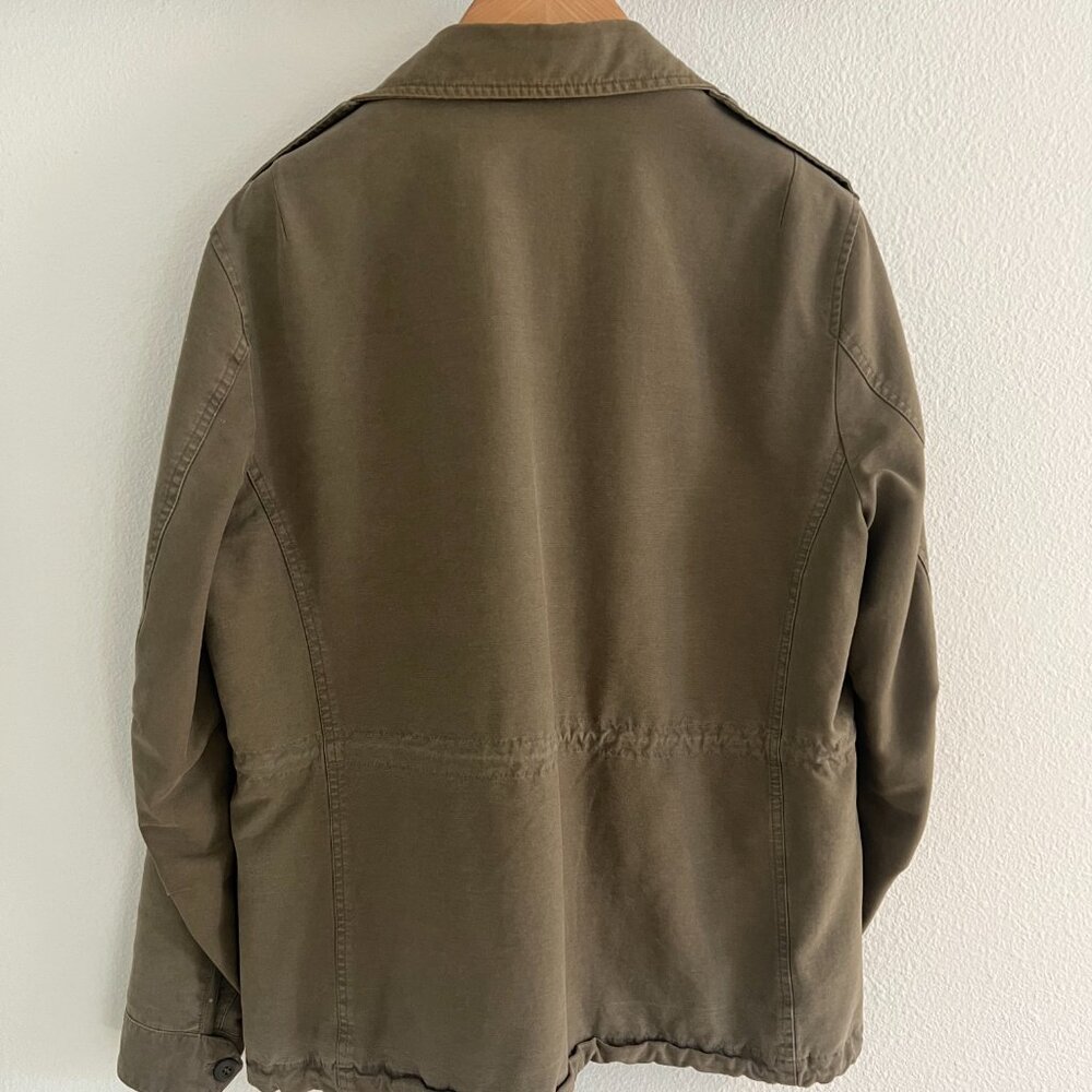 AllSaints Men's Olive Military Field Jacket - Picture 2 of 2